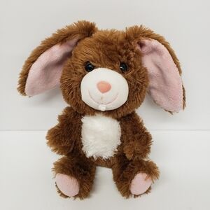Build a Bear 7" Smallfrys Bunny Rabbit Brown Pink 2010 Plush